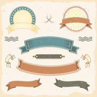 Grunge Banners And Ribbons Set vector
