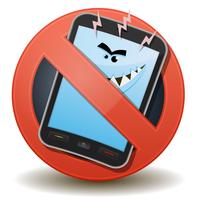 Unhealthy Mobile Phone With Harmful Waves vector