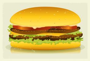 Cartel largo texturizado Grunge de la hamburguesa