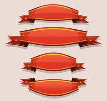 Comic Red Circus Banners And Ribbons vector