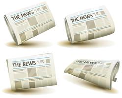 Newspaper Icons Set vector