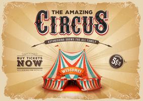 Vintage Old Circus Poster With Grunge Texture vector