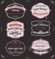 Season's Greetings Banners, Badges And Frames vector