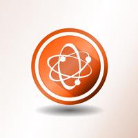 Iconos del átomo en diseño plano vector