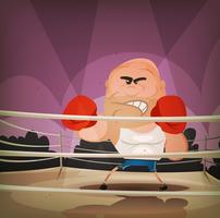 Champion Boxer On The Ring vector