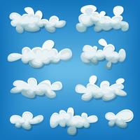 Conjunto de nubes de cómic vector