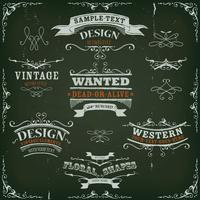 Hand Drawn Western Banners And Ribbons vector