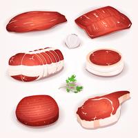 Beef Meat Set vector