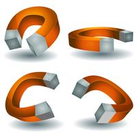 Horseshoe Magnet Set vector