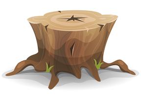 Comic Tree Stump vector