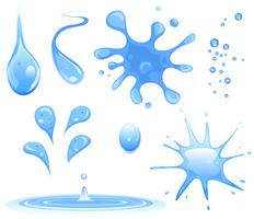 Water Drops And Splashes Set vector
