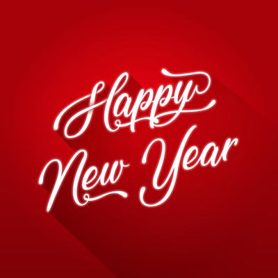 Happy New Year Lettering Card
