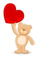 Teady Bear holding Heart vector