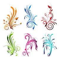 Colorful Floral Swirls vector