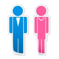 Male and Female Stickers vector