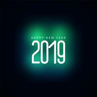 Abstract Happy New Year 2019 greeting background vector