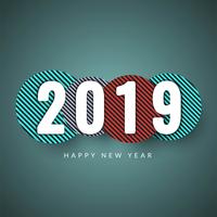 Feliz año nuevo 2019 fondo moderno vector