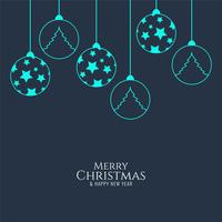 Abstract Merry Christmas decorative background vector