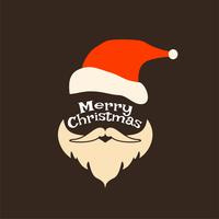 Abstract decorative Merry Christmas with santa face vector