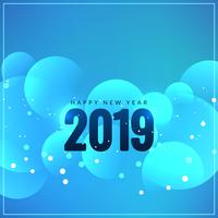 Fondo de saludo abstracto feliz año nuevo 2019 vector