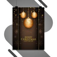 Merry Christmas celebration brochure template vector