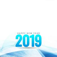 Diseño de fondo abstracto año nuevo 2019 vector