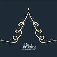 Abstract decorative Merry Christmas with modern tree vector