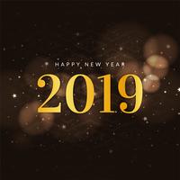 Abstract New Year 2019 celebration background vector