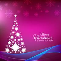 Abstract Merry Christmas decorative tree background vector