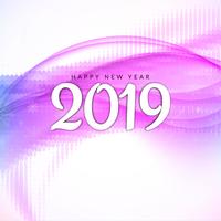 Happy New Year 2019 modern background vector