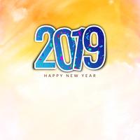 Abstract New Year 2019 beautiful background vector