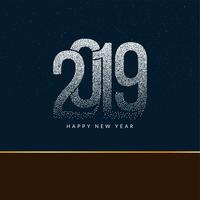 Abstract Happy New Year 2019 modern background vector
