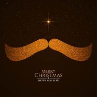 Merry christmas background with santa mustache vector