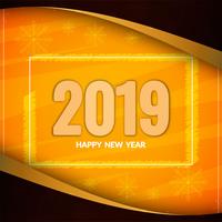 Abstract Happy New Year 2019 stylish background vector