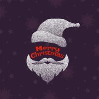 Abstract decorative Merry Christmas dotted santa claus vector