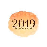 Happy New Year 2019 greeting background vector