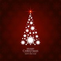 Abstract Merry Christmas decorative tree background vector