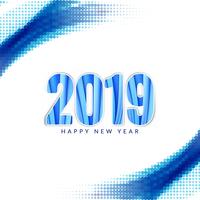 Abstract modern New Year 2019 decorative background vector