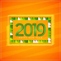 Abstract Happy New Year 2019 stylish background vector