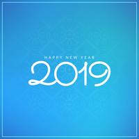 Elegant Happy New Year 2019 greeting background vector