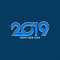 Abstract Happy New Year 2019 background vector