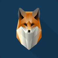 Polygon fox illustration. vector