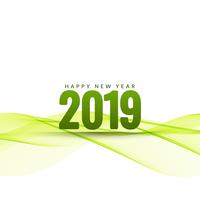 Stylish New Year 2019 greeting background vector