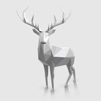 Low poly stag, with space for text. vector