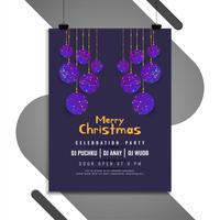 Abstract Merry Christmas elegant flyer template vector