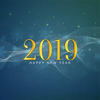 Abstract stylish  New Year 2019 greeting background vector