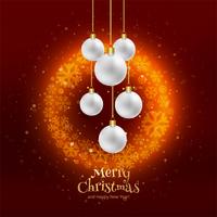 Beautiful merry christmas celebration card background vector