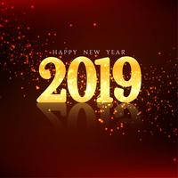 Feliz año nuevo 2019 elegante fondo vector