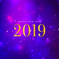 Abstract Happy New Year 2019 stylish background vector