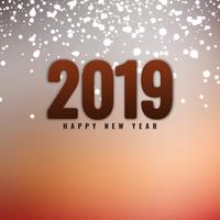 Abstract Happy New Year 2019 greeting background vector